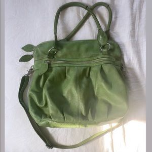 Lucky Penny Green Leather Purse